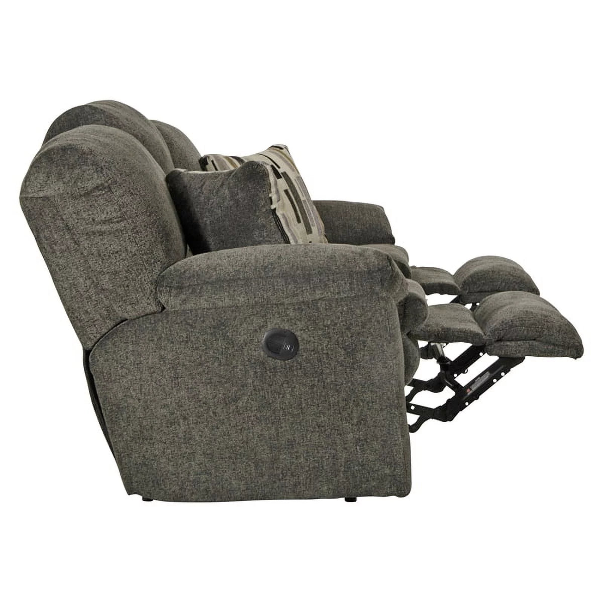 Charcoal Gray Polyester Power Reclining Sofa E8446