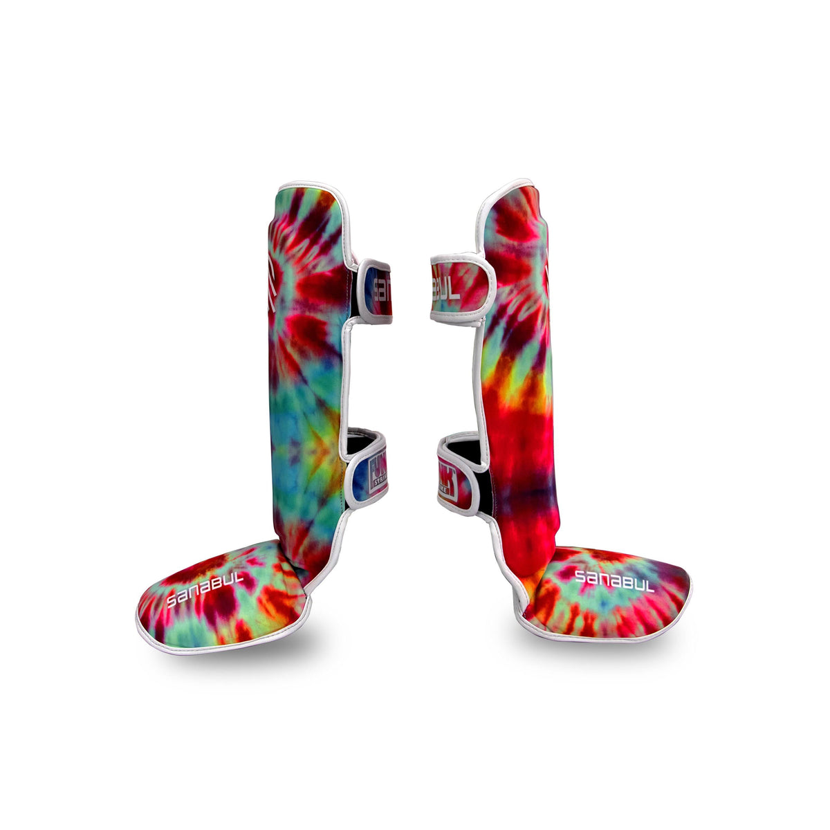 Purple Swirl Hook & Loop Shin Guards Z389