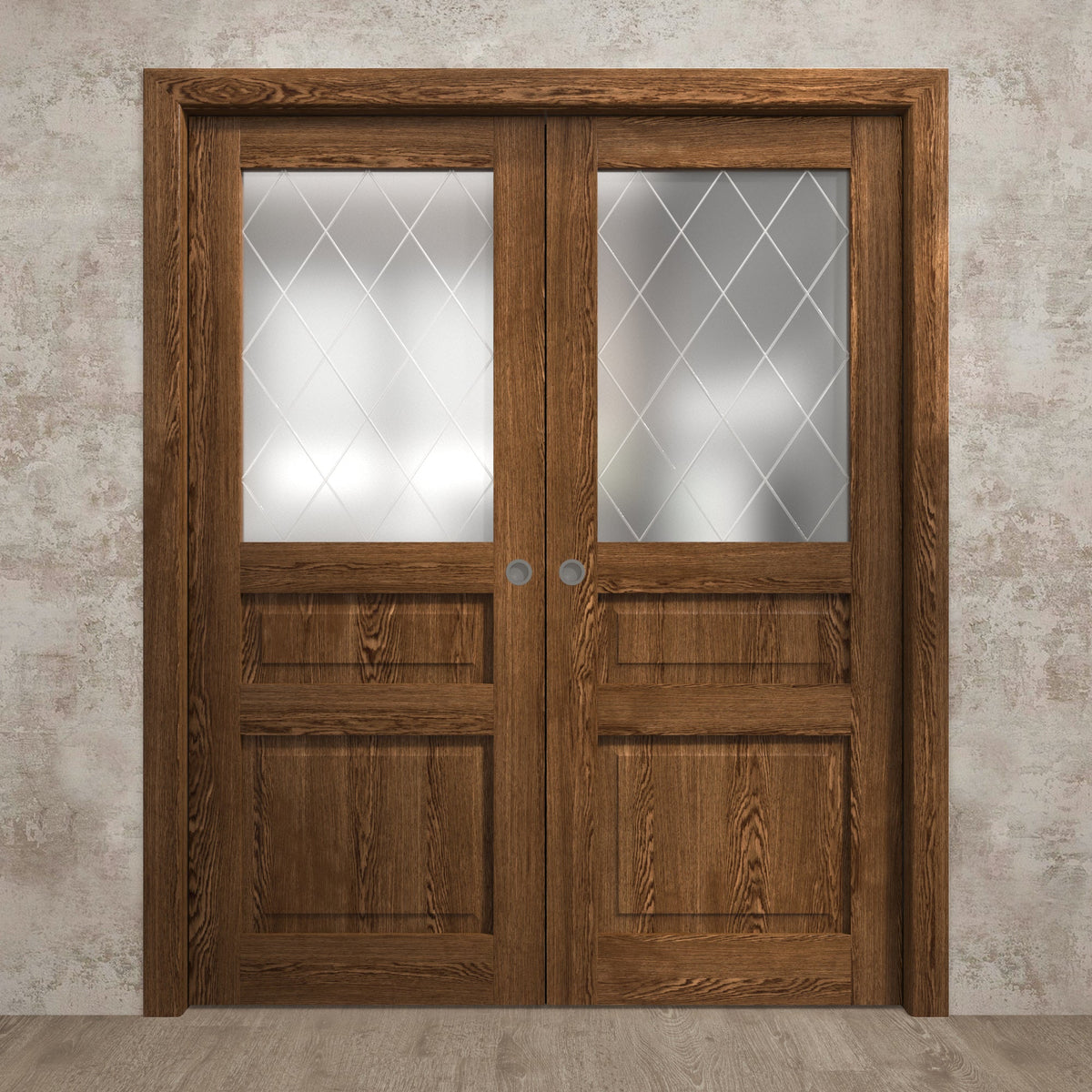 Solid Wood Sliding French Double Pocket Doors 36 x 80 inches U9963