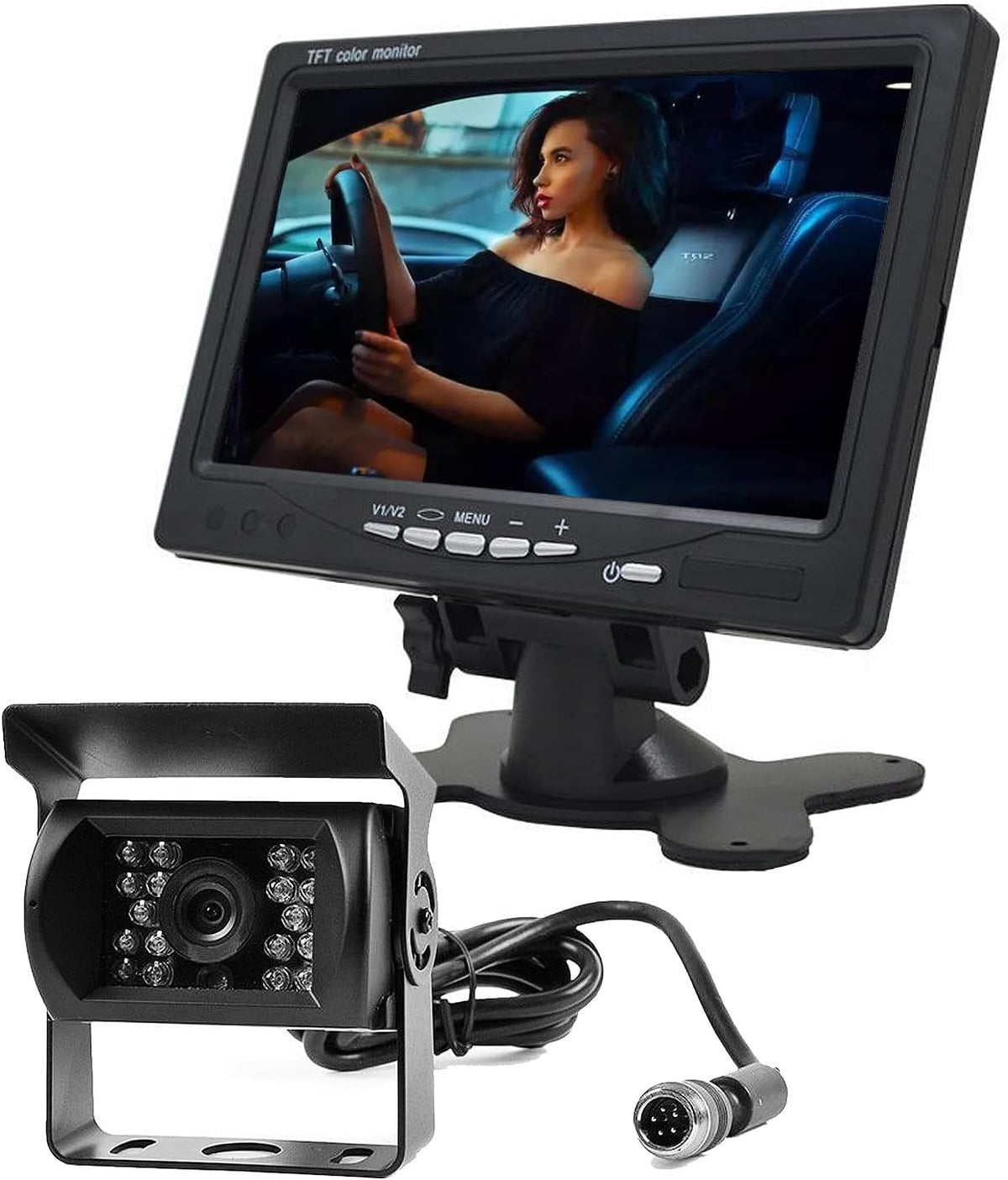 7 Inch 1080P Waterproof Rear View Camera with Monitor Kit C162215