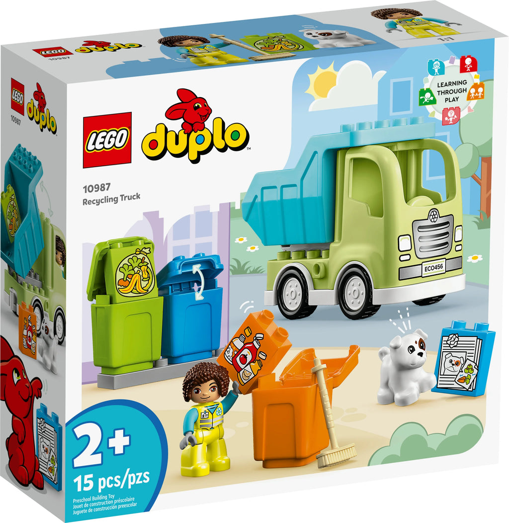 Recycling Truck Building Toy Set with 3 Sorting Bins H73973