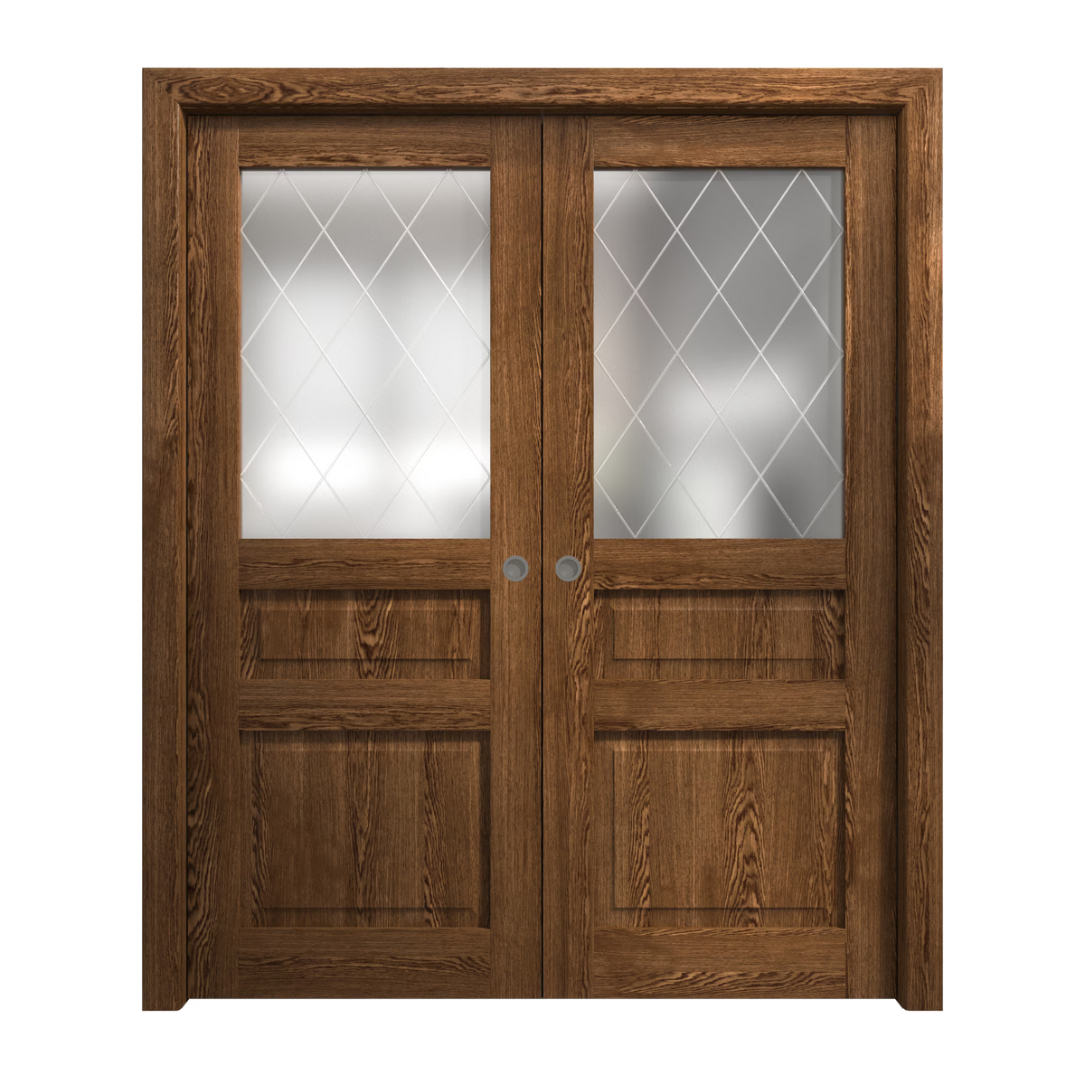 Solid Wood Sliding French Double Pocket Doors 36 x 80 inches U9963