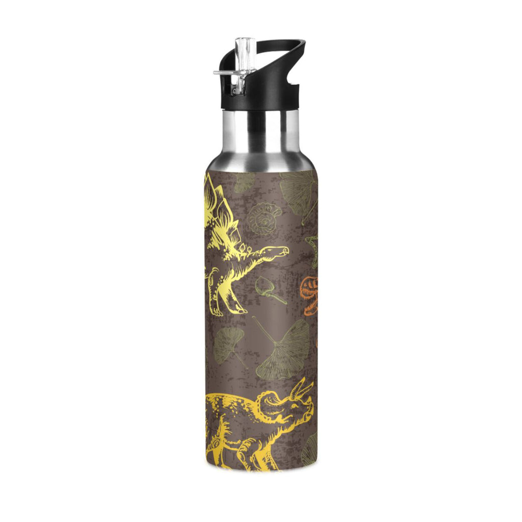 Stainless Steel Insulated Thermos Vacuum Flask Water Bottle with Straw Lid X3579