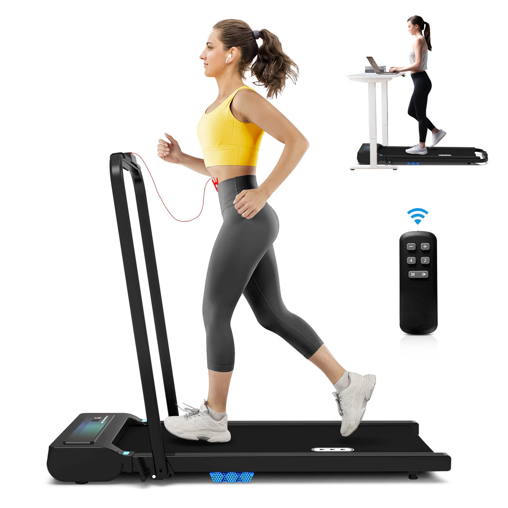 2 in 1 Folding Treadmill Black P397109