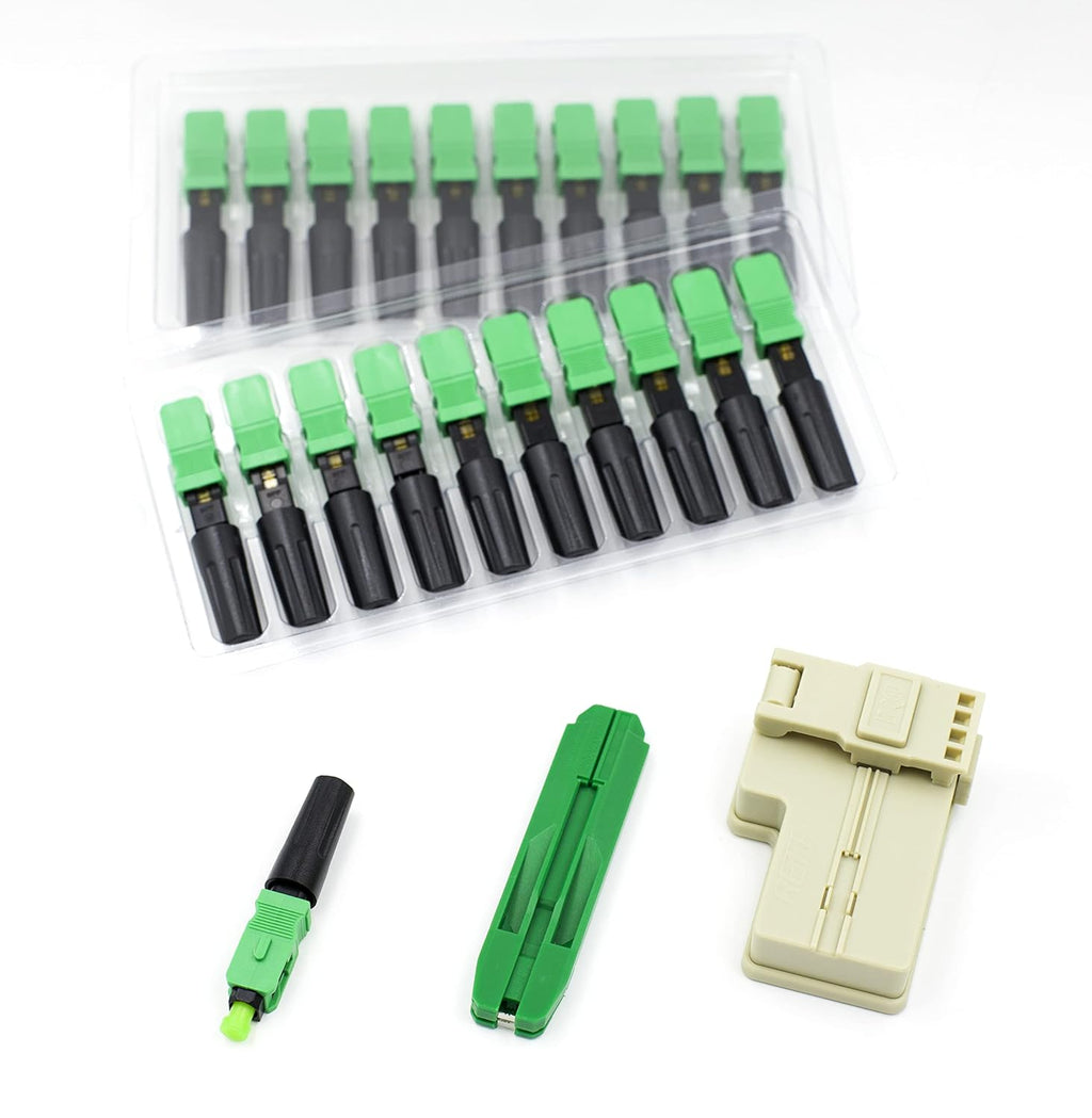 20pcs SC APC Fiber Optic Quick Connector Single Mode 9/125 Z570