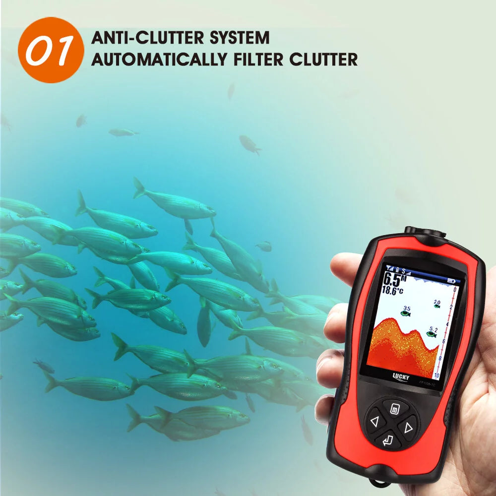 Portable Fish Finder 100M/300FT Depth Fish Alarm Wired Fish Detector Y67839