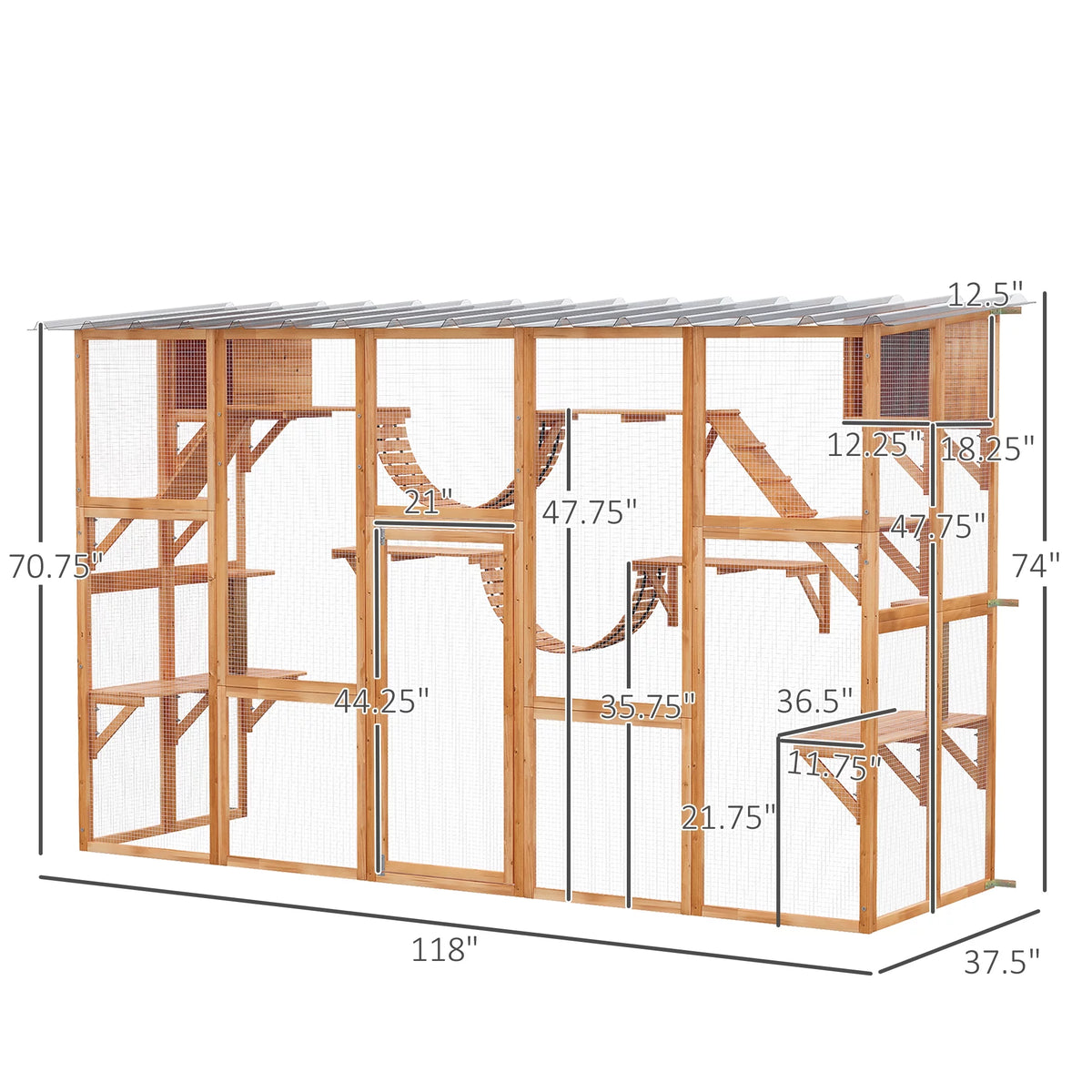 Outdoor Wooden Cat Enclosure B20607