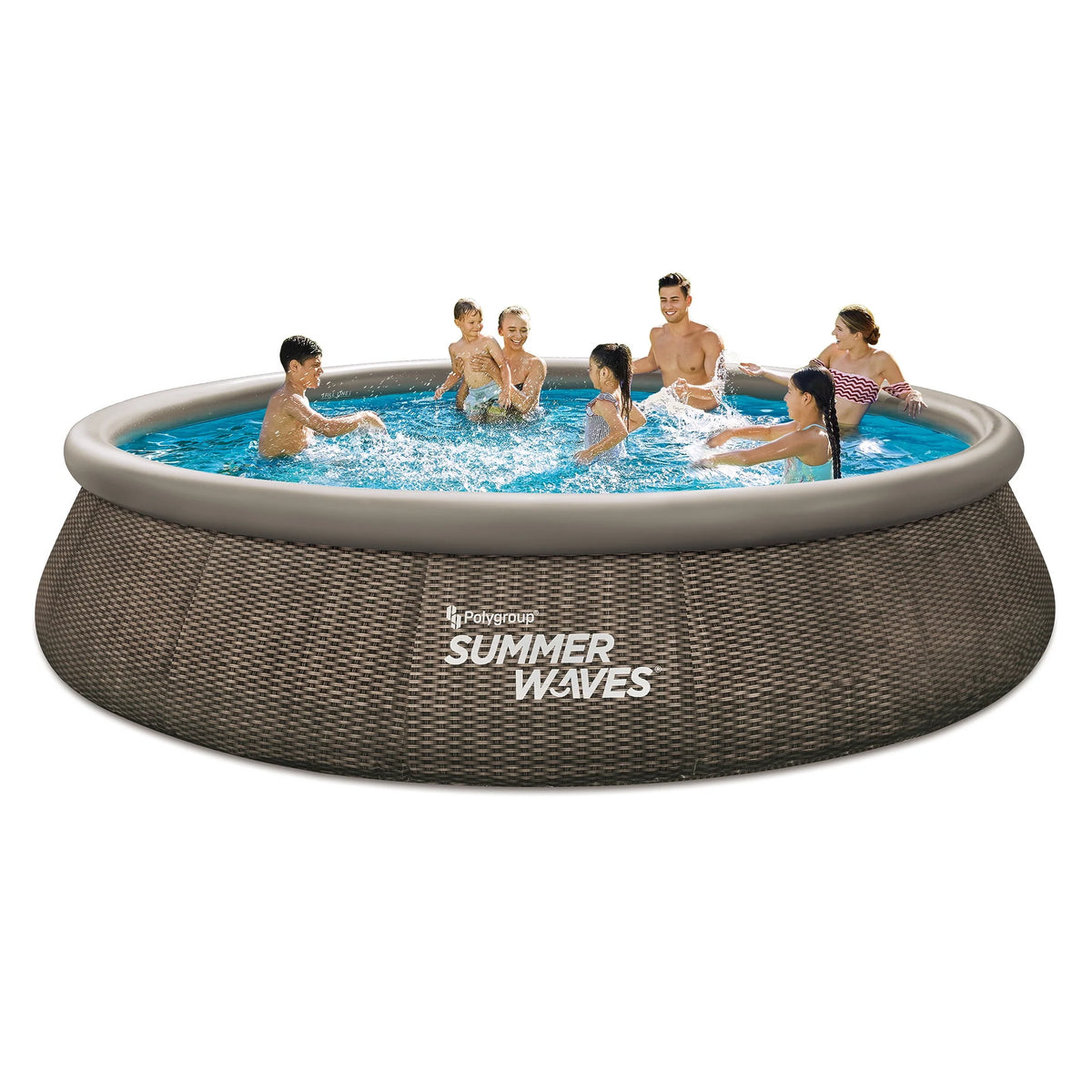 15 ft Dark Double Rattan Round Pool P137225