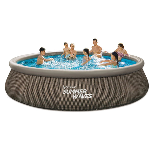 15 ft Dark Double Rattan Round Pool P137225