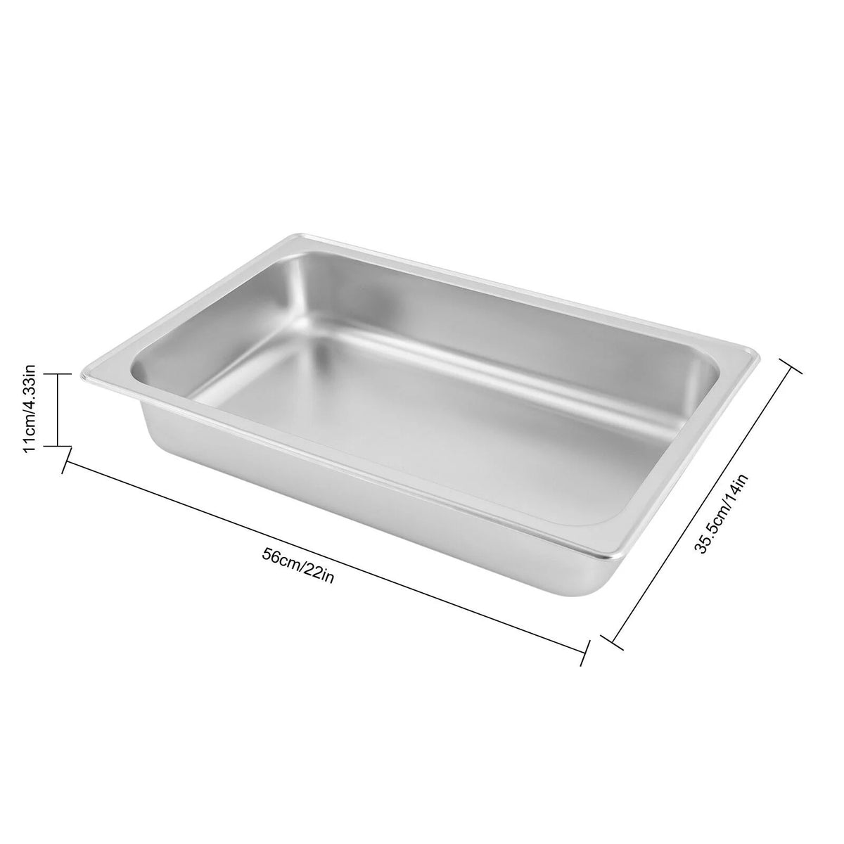 Silver Stainless Steel Chafer Buffet Chafing Dish Set Roll Top Food Warmer E783