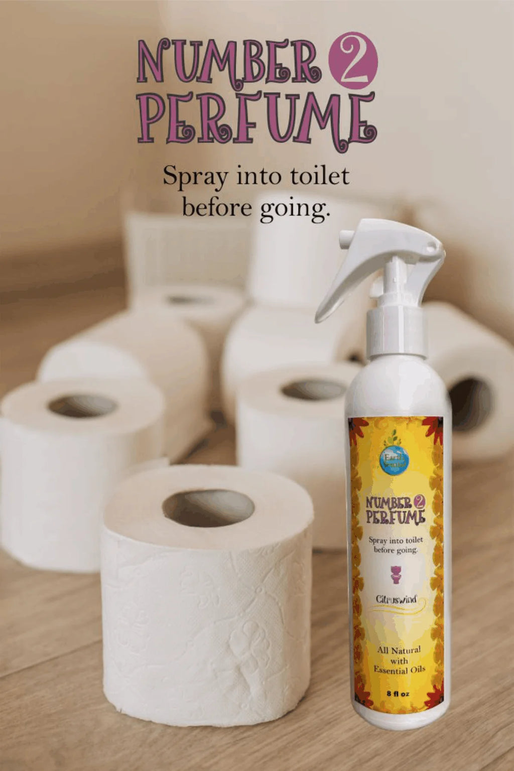Citrus Wind Scent Toilet Spray 8 oz M54413