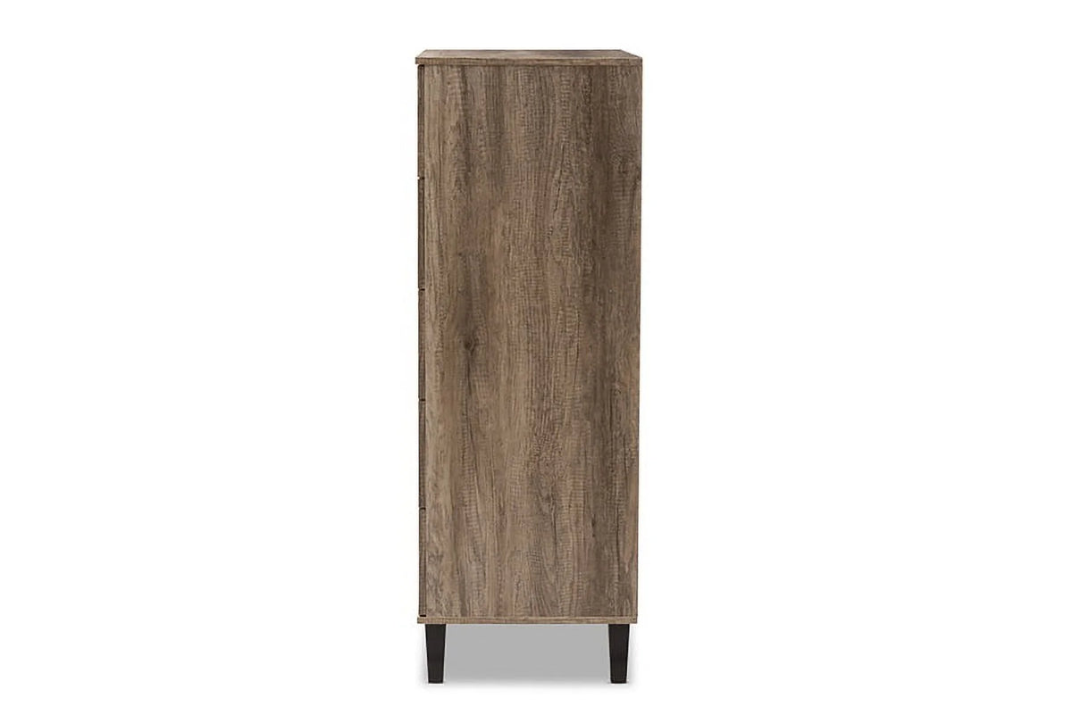 Light Brown Wood 5-Drawer Chest I68279