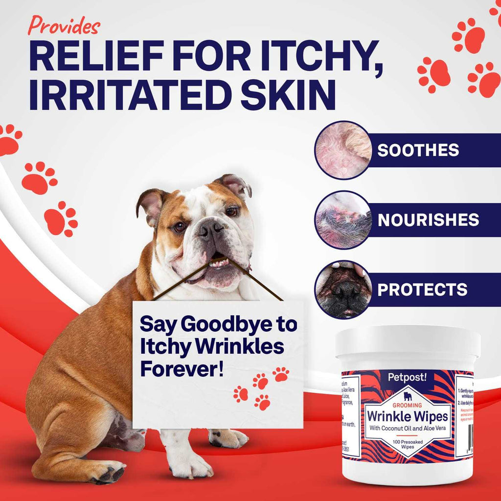 Bulldog Wrinkle Wipes for Dogs O554462