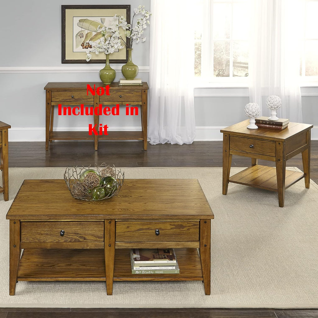Medium Brown 3 Piece Set (1-Cocktail 2-End Tables) A4311