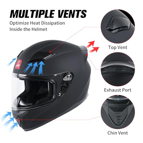 Full Face Motorcycle Helmet with Visor H3566
