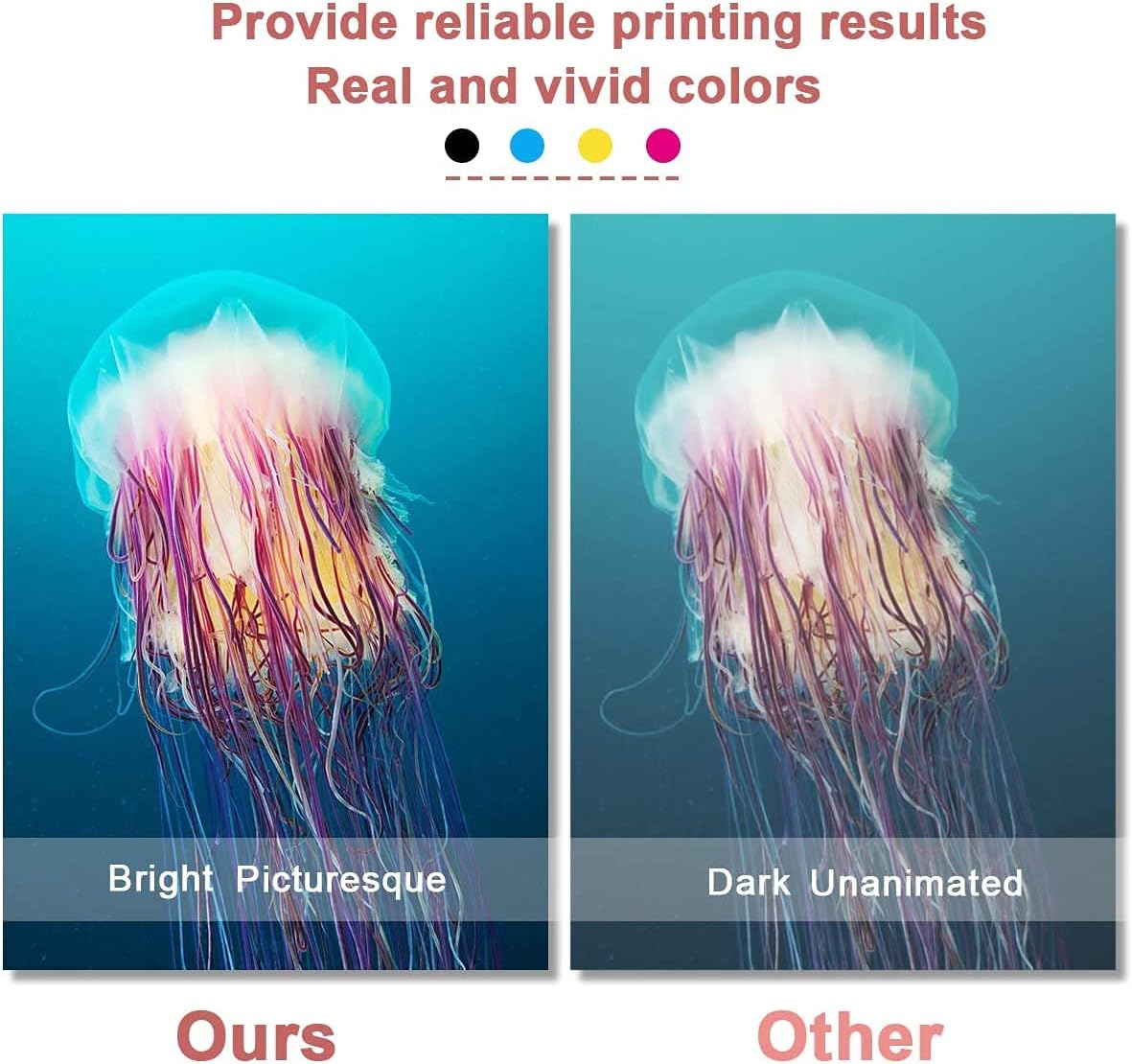 6 Pack Remanufactured Ink Cartridge Replacement (3 Black + 3 Tri-Color) U74824