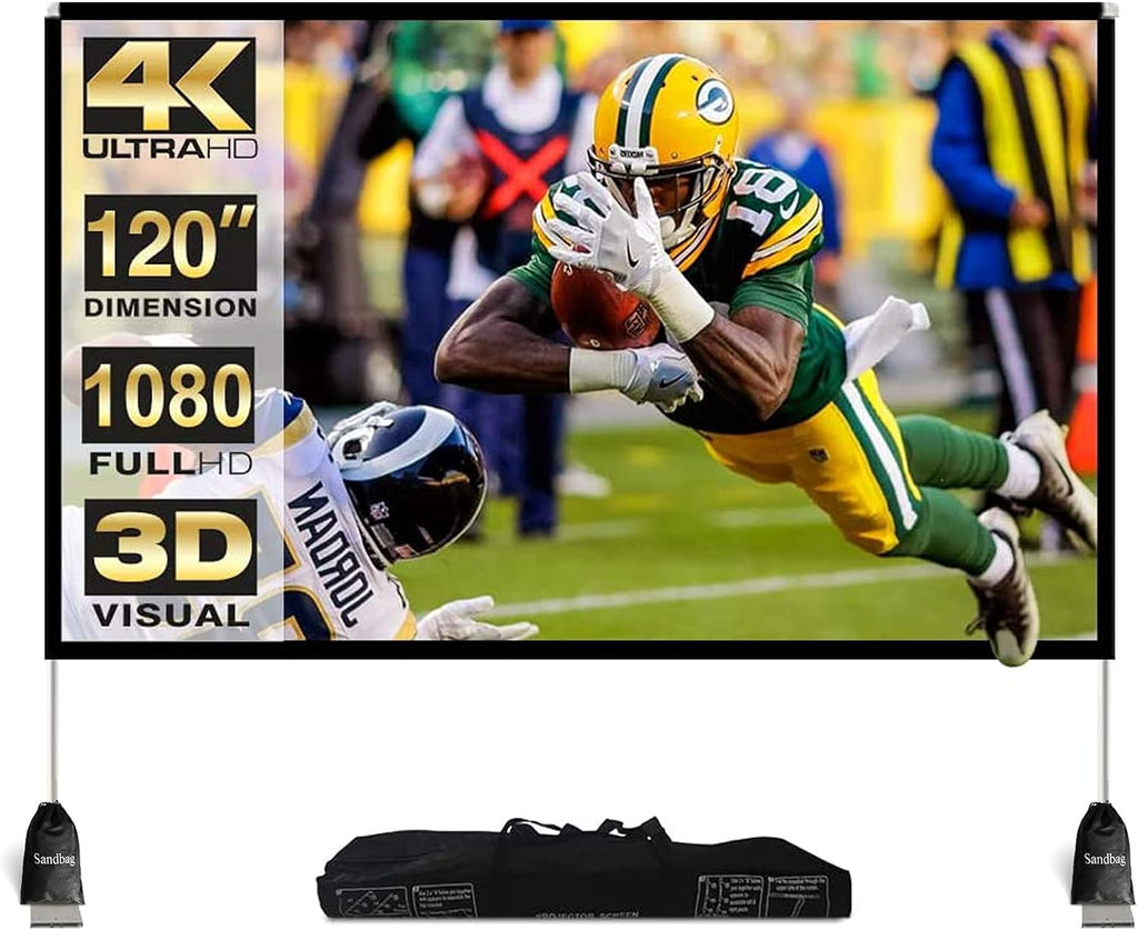 100 inch Portable Projector Screen with Stand and Carry Bag K418