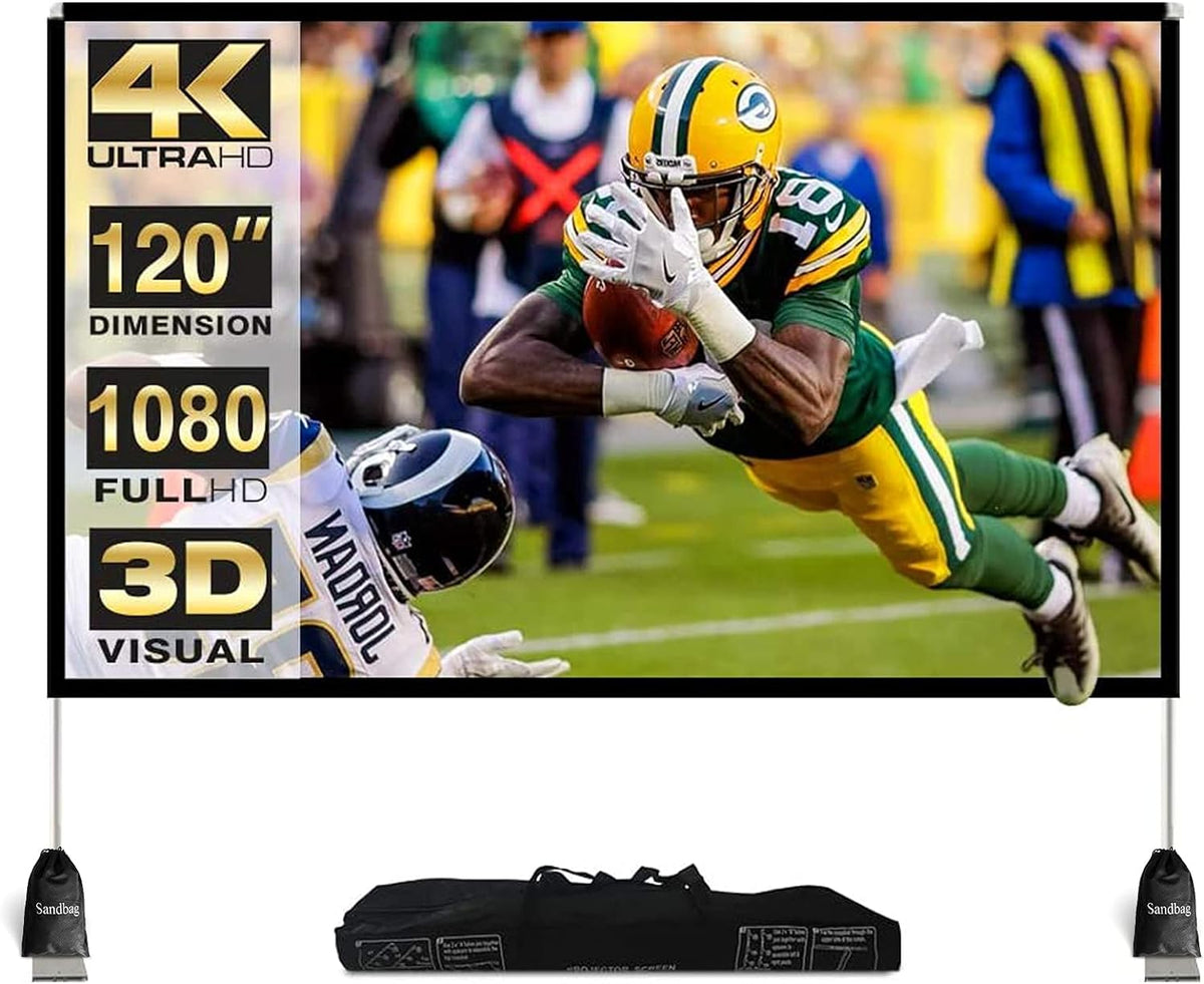 100 inch Portable Projector Screen with Stand and Carry Bag K418