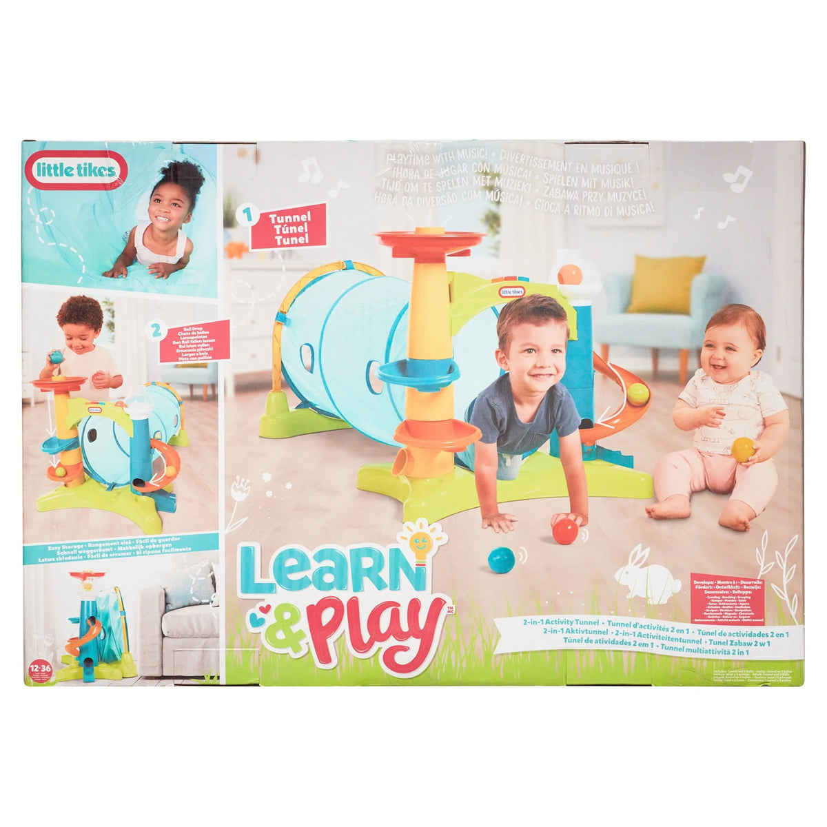 2-in-1 Activity Tunnel with Ball Drop F98579