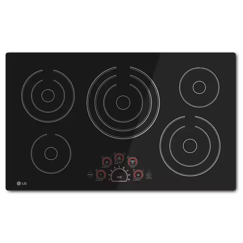 36 in. Electric Cooktop in Black with 5 Elements P6524
