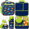 Kids Bento Lunch Box with Thermos, 8.5 OZ Insulated Food Jar, Lunch Bag, Water Bottle L86334