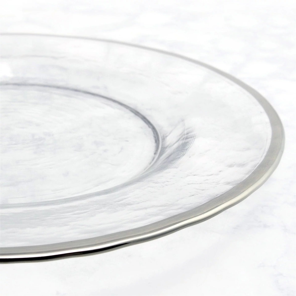 Metallic Rim Glass Platter A858