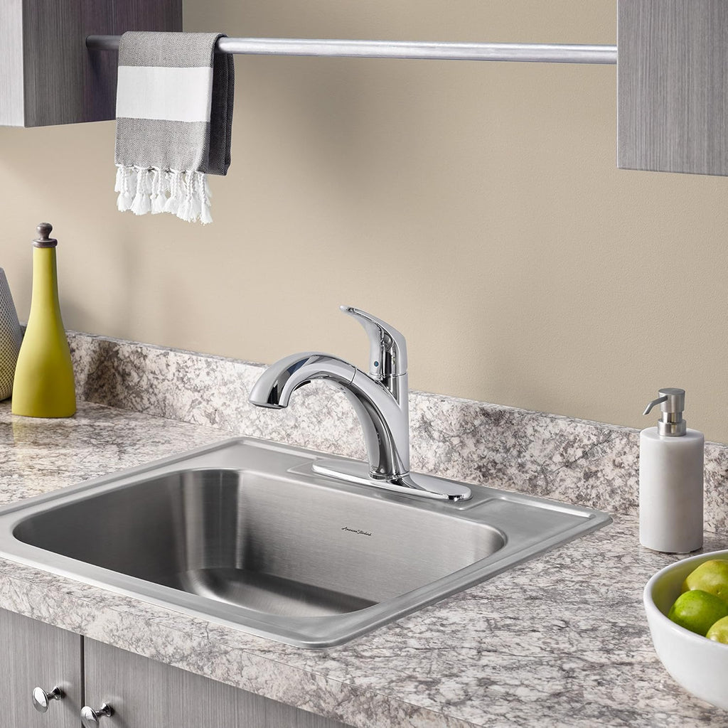25x22 Single Bowl Stainless Steel 3-Hole Kitchen Sink F889767
