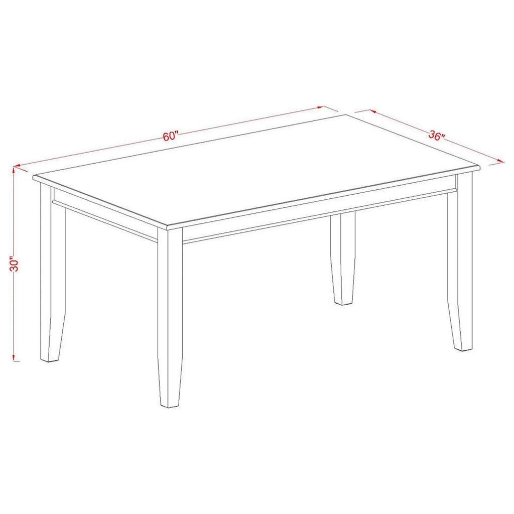 60 Inch Rectangular Dining Table And Six Parson Chair X492