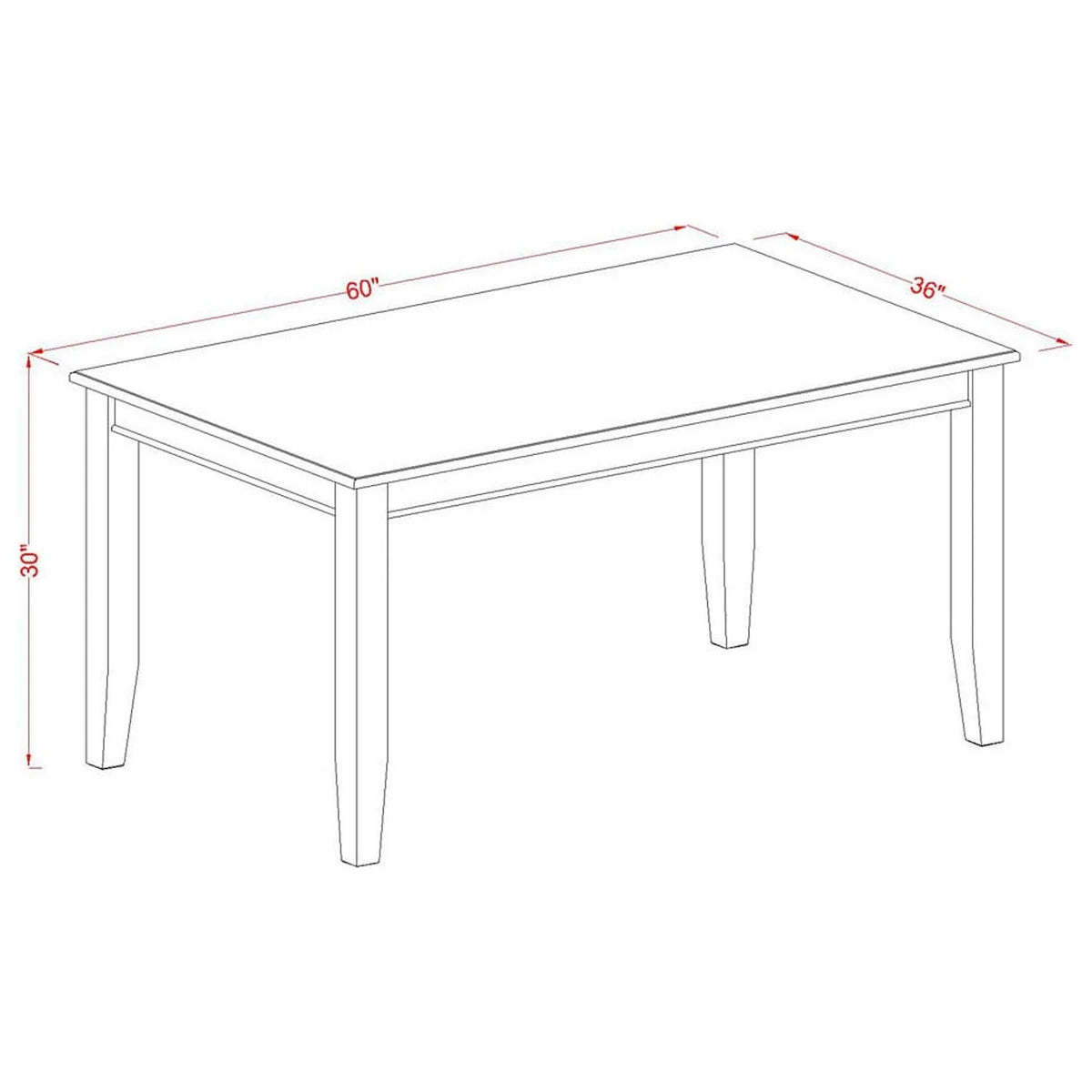 60 Inch Rectangular Dining Table And Six Parson Chair X492