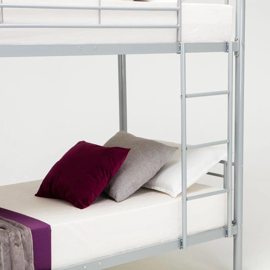 Steel Bunk Bed Twin-Over-Twin, Gray U730