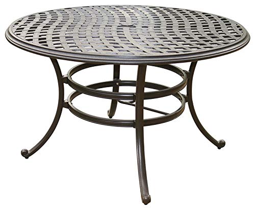 Outdoor Aluminum 5-Piece Round Dining Set with 4 Armchairs and Round Table G3532