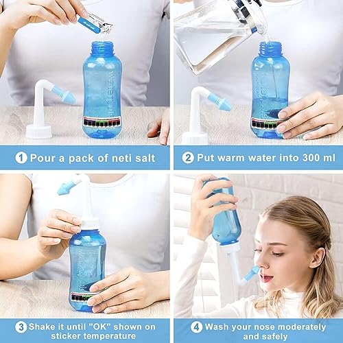 Neti Pot Sinus Rinse Bottle Nose Wash Cleaner Pressure Rinse Nasal Irrigation Q337