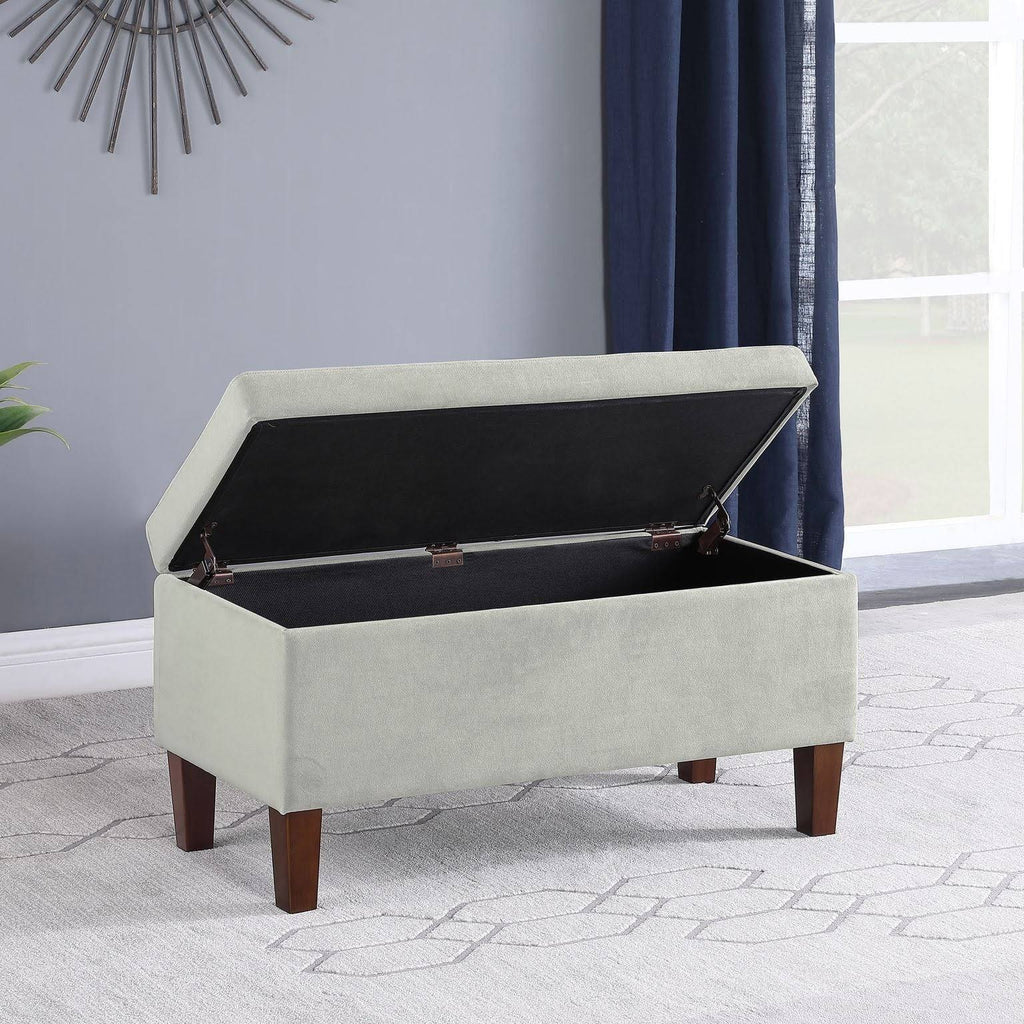 Black Plaid Decorative Storage Bench S936929
