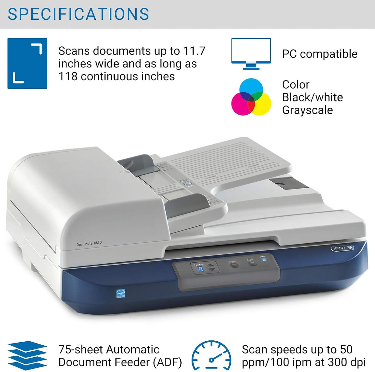 Duplex Document Scanner with Flatbed R921