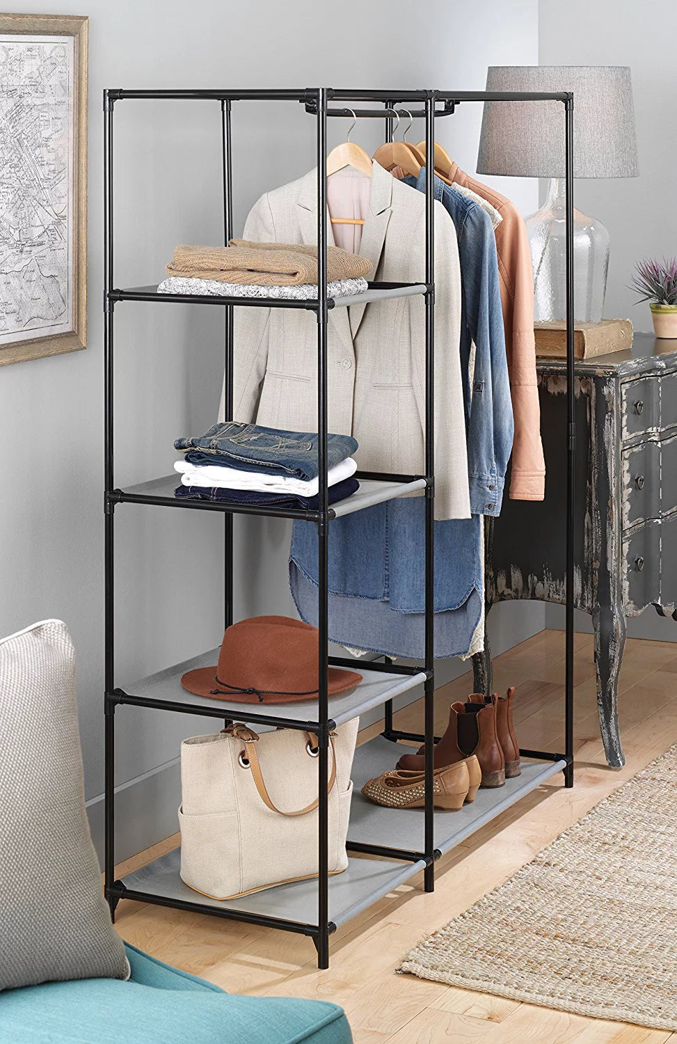 Spacemaker Wardrobe with 5 Shelves B168913