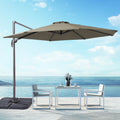Taupe 10ft Outdoor Round Cantilever Patio Umbrella A34616