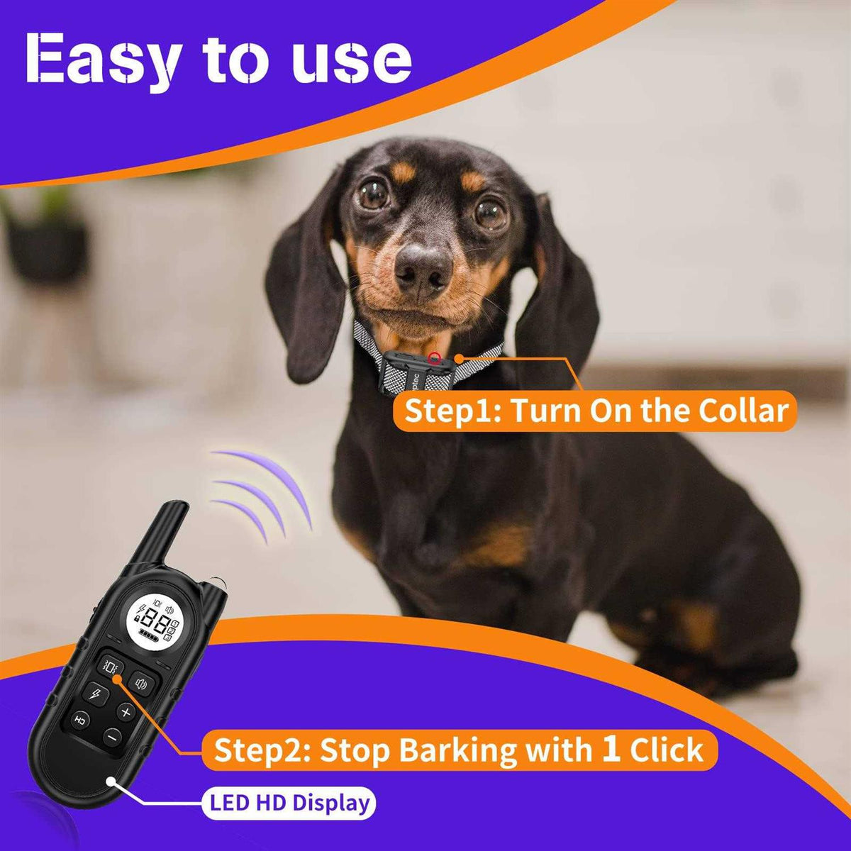 Smallest Lightest Anti Bark Training Collar for Small Dogs 5-15lbs N3716