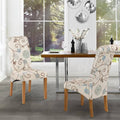 Fabric Padded Side Chair with Solid Wood Legs Set of 2 E846