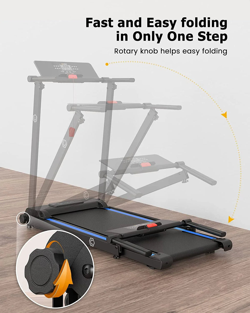 Folding Treadmill 2.25HP 265 lbs Capacity E72505