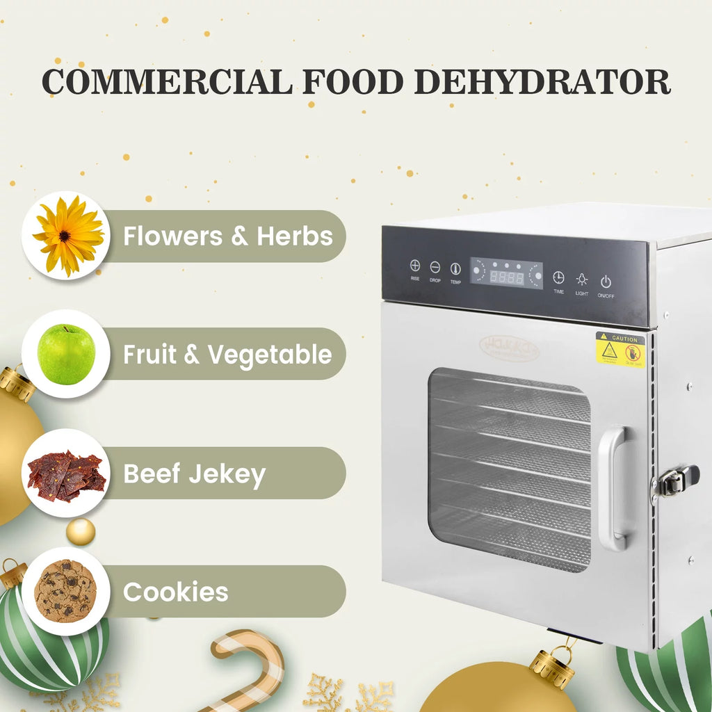 10 Trays Stainless Steel Digital Food Dehydrator S71854