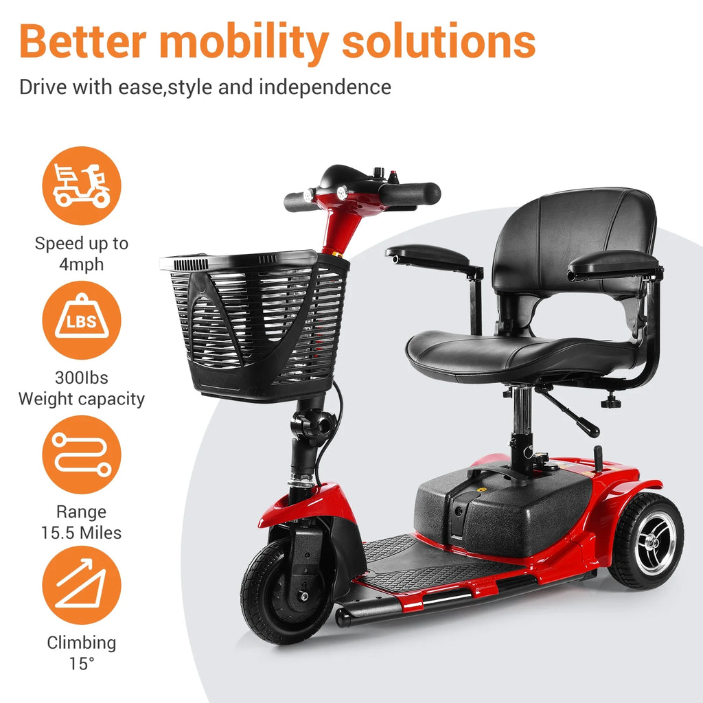 4 Wheels Portable Folding Power Mobility Scooter W5359