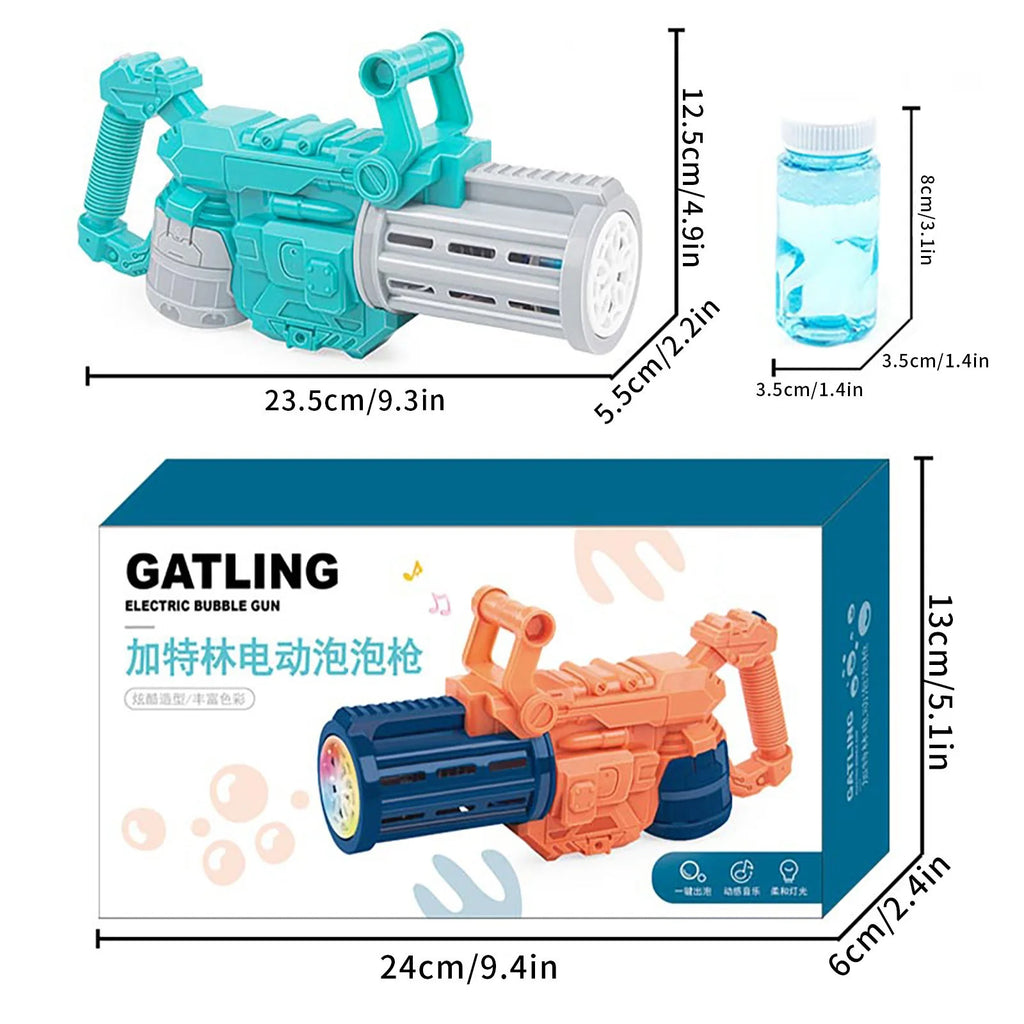 Children Handheld Gatling Bubble Machine Electric Automatic Blowing-bubbles (50ml) H14742