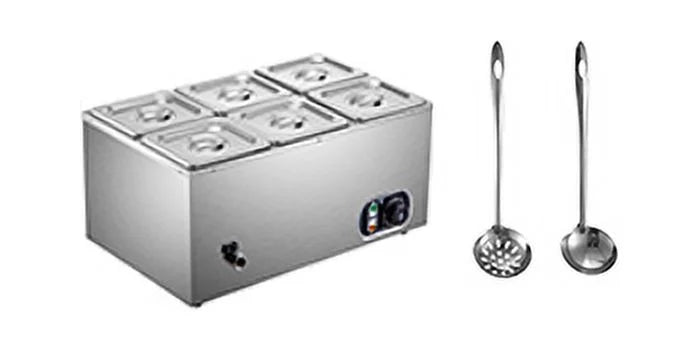 110V 6-Pan Stainless Steel Commercial Food Warmer U745
