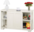 Black Wooden Buffet Sideboard with Sliding Door P547363