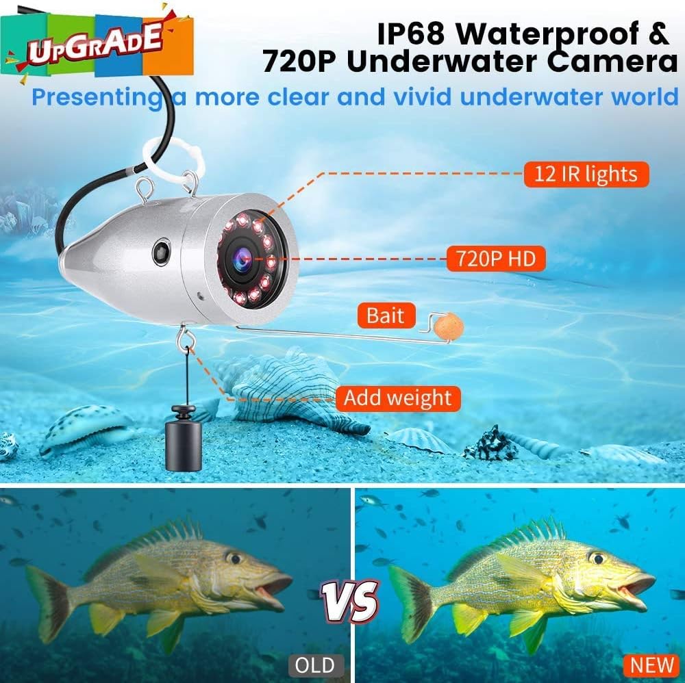 720P Underwater Fishing Camera with 7 inch Screen (15m) V359443
