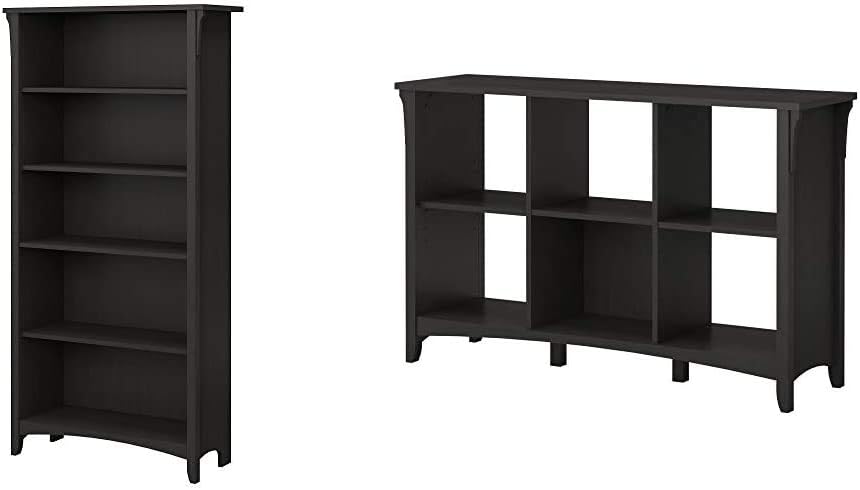 Vintage Black 5 Shelf Bookcase R66303
