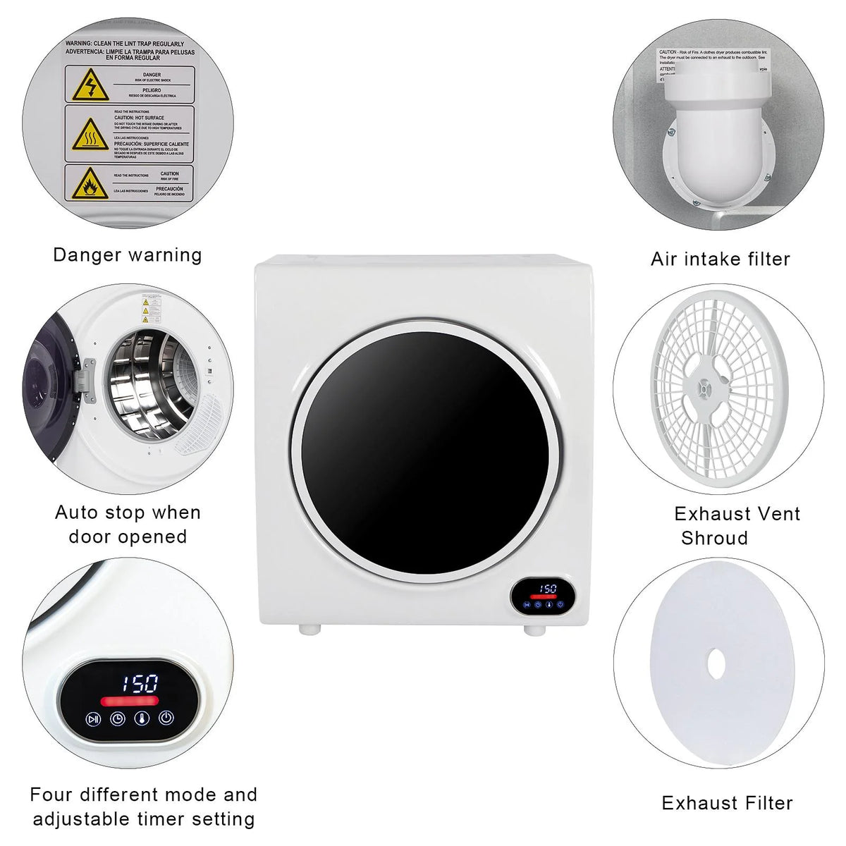 2.6 cu.ft Compact Laundry Dryer T583878