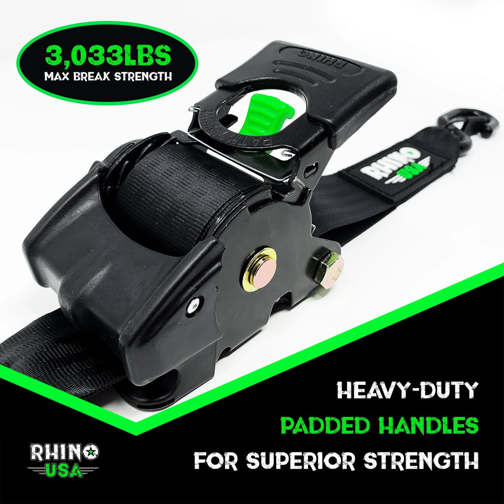 2 x 10' Retractable Ratchet Straps 2-Pack M37237