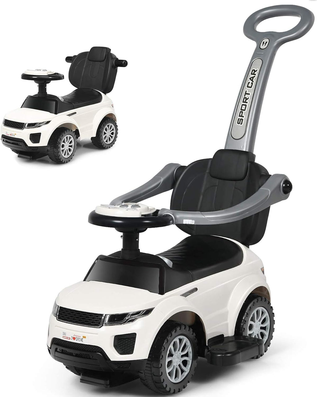 3 in 1 Ride on Push Car with Horn Music Light Pink Y58015