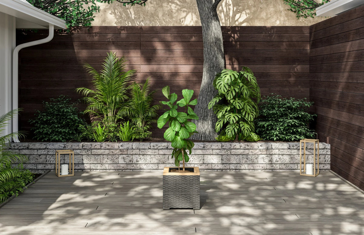 Rattan Outdoor Planter in Brown L5864